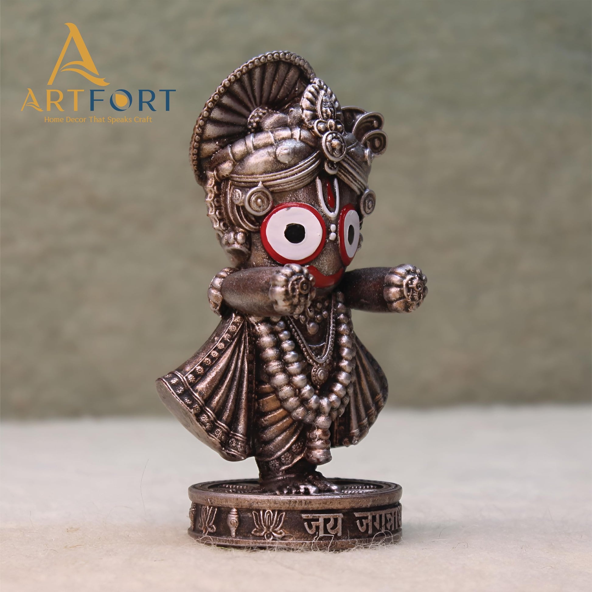ARTFORT Lord Jagannath Idol 4 Inch Polyresin Figurine for Home Temple Decor - ingredients panel (15)