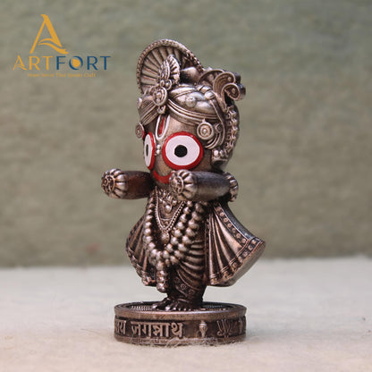 ARTFORT Lord Jagannath Idol 4 Inch Polyresin Figurine for Home Temple Decor - close-up detail (16)