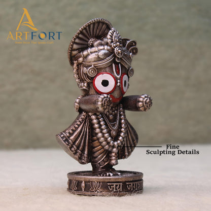 ARTFORT Lord Jagannath Idol 4 Inch Polyresin Figurine for Home Temple Decor - size and scale (18)
