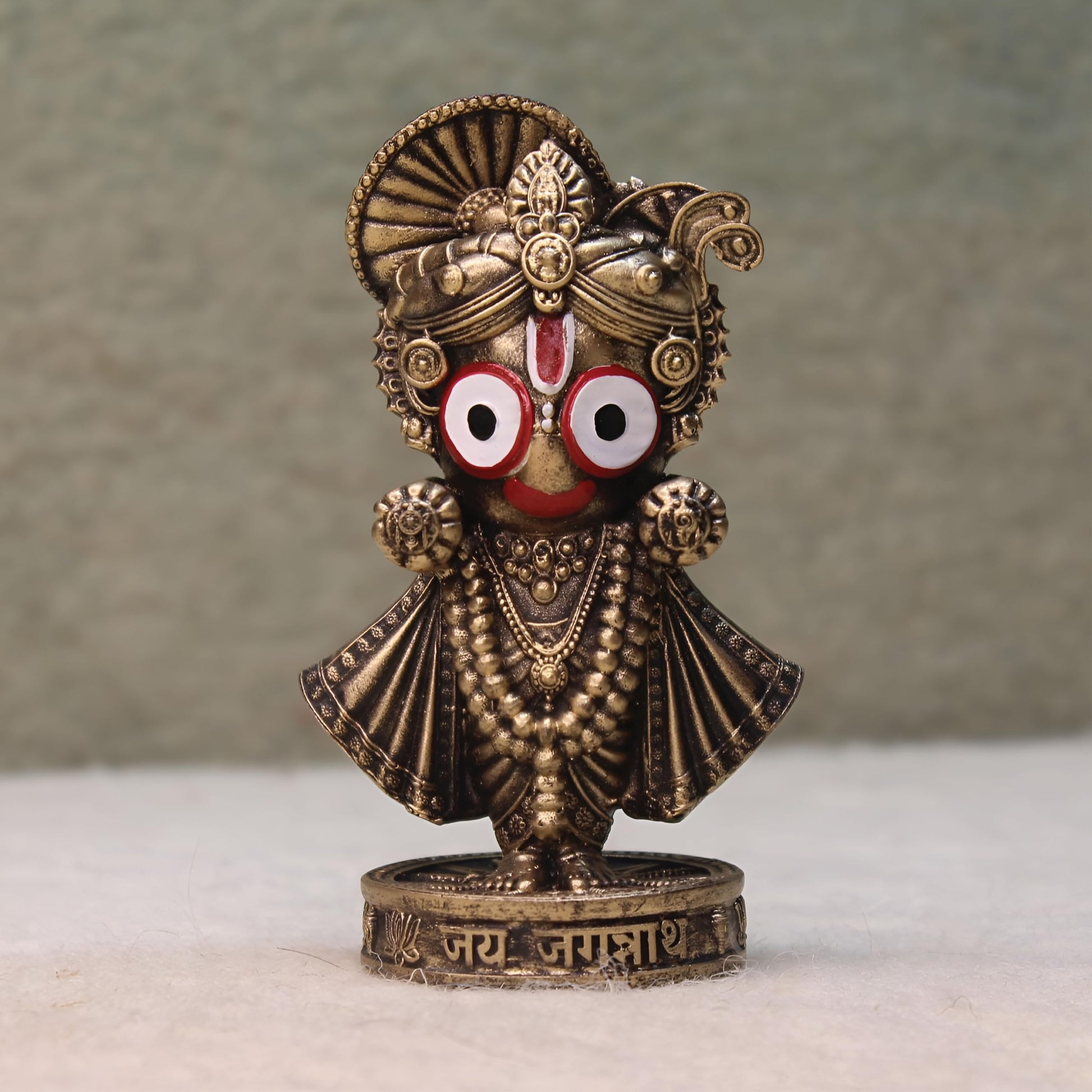 ARTFORT Lord Jagannath Idol 4 Inch Polyresin Figurine for Home Temple Decor (19)