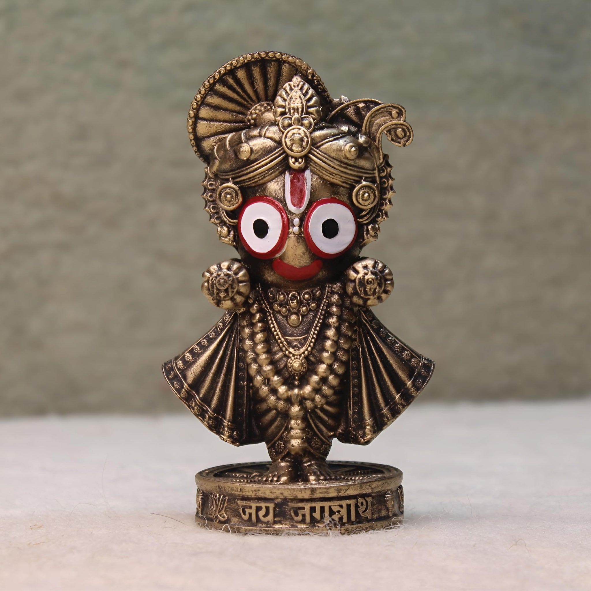 ARTFORT Lord Jagannath Idol 4 Inch Polyresin Figurine for Home Temple Decor (19)