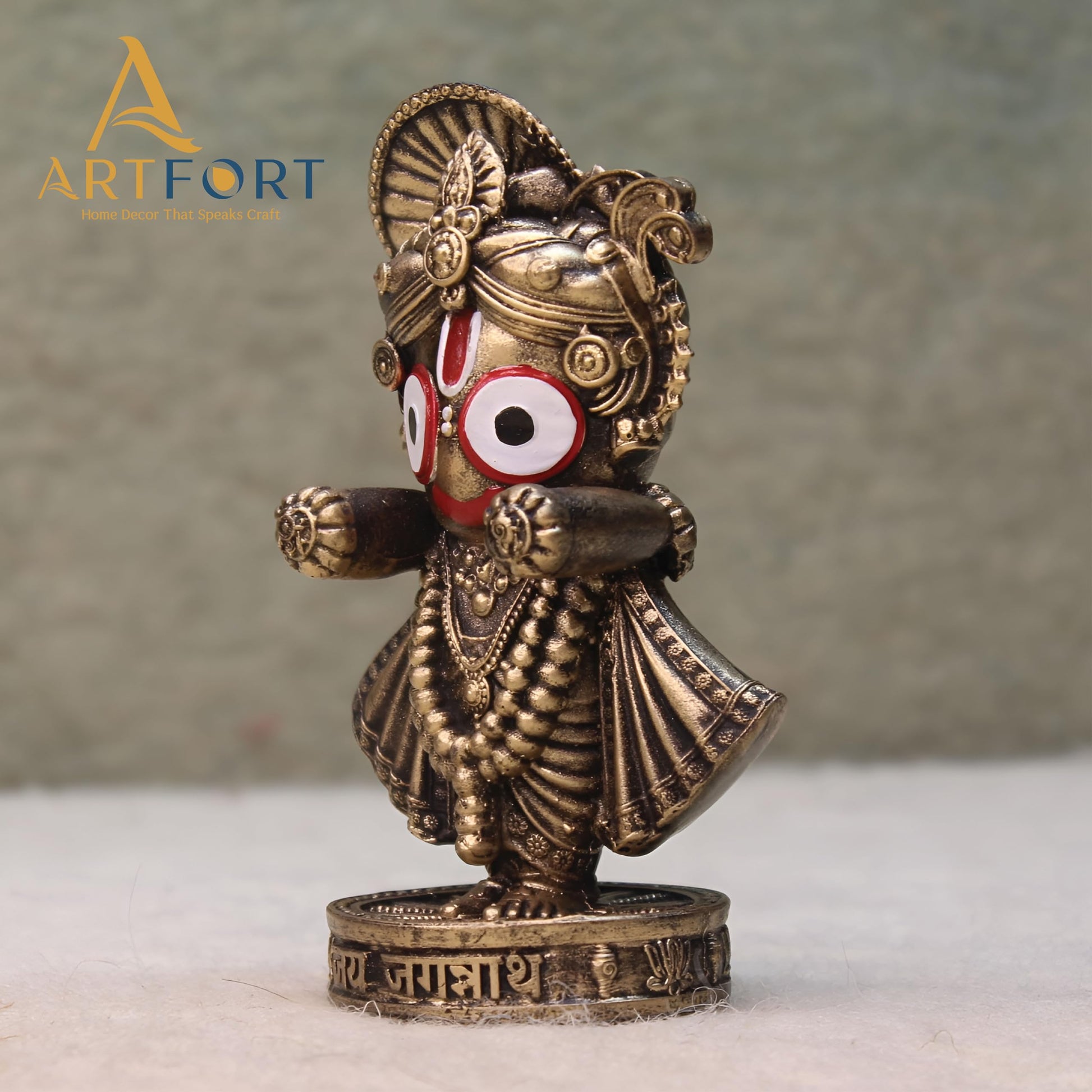 ARTFORT Lord Jagannath Idol 4 Inch Polyresin Figurine for Home Temple Decor - ingredients panel (24)