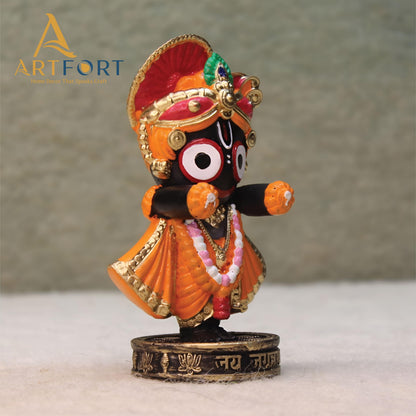 ARTFORT Lord Jagannath Idol 4 Inch Polyresin Figurine for Home Temple Decor - packaging (31)