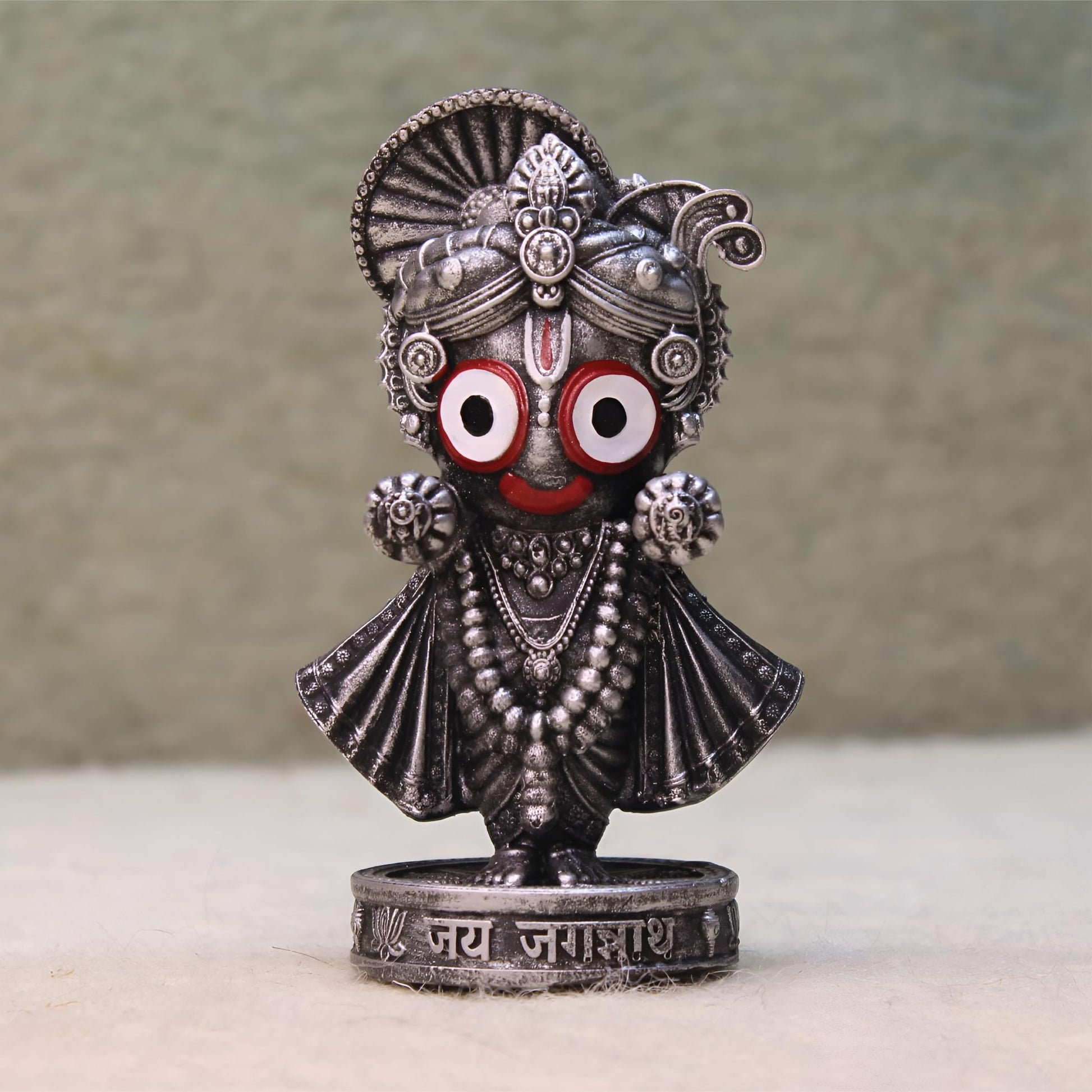 ARTFORT Lord Jagannath Idol 4 Inch Polyresin Figurine for Home Temple Decor (37)