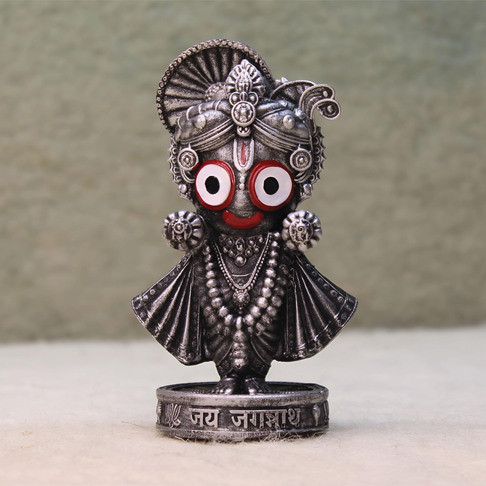 ARTFORT Lord Jagannath Idol 4 Inch Polyresin Figurine for Home Temple Decor (37)