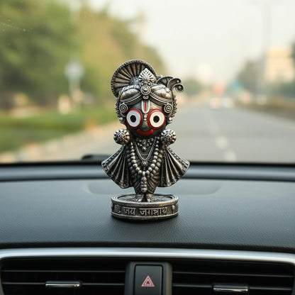 ARTFORT Lord Jagannath Idol 4 Inch Polyresin Figurine for Home Temple Decor - front view (38)