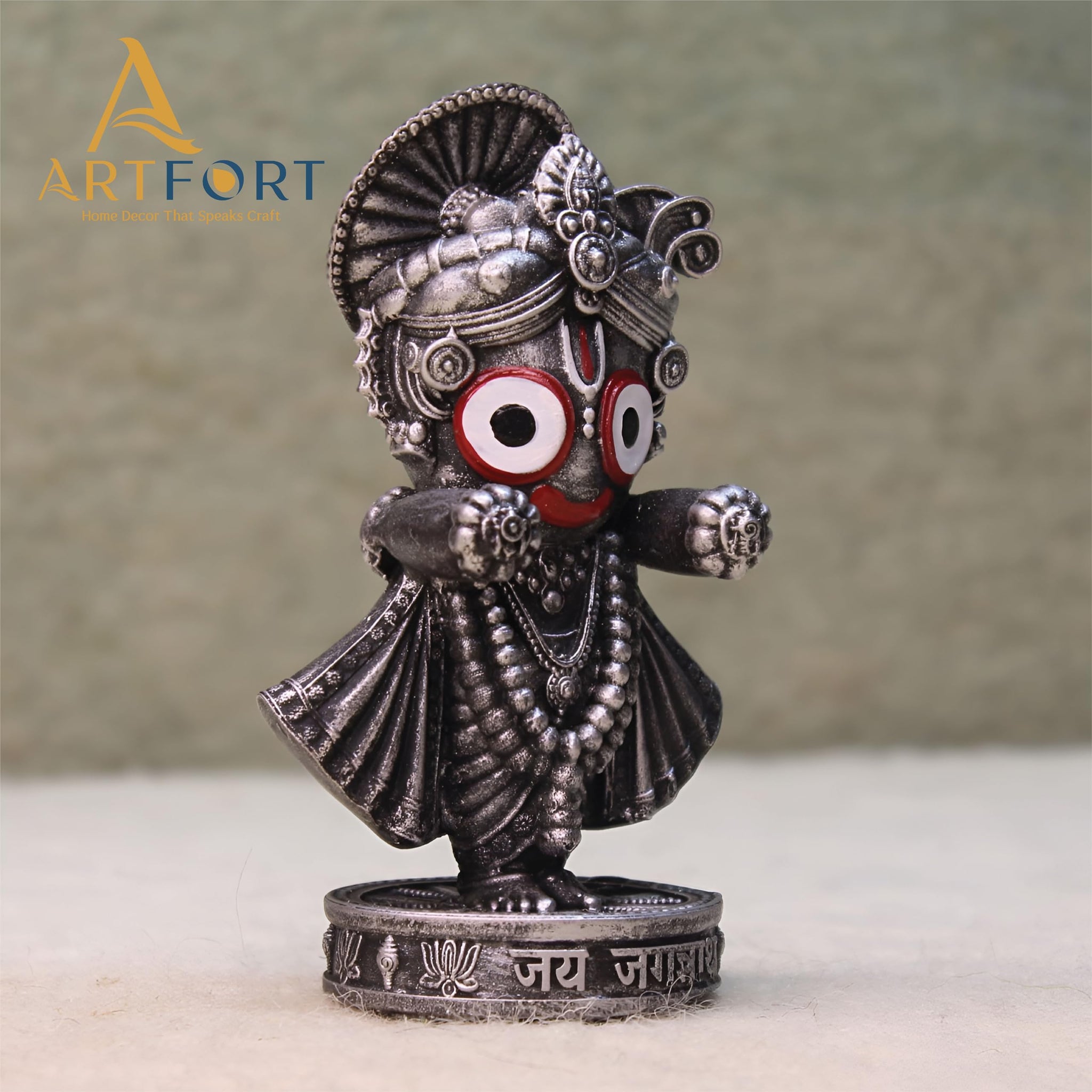 ARTFORT Lord Jagannath Idol 4 Inch Polyresin Figurine for Home Temple Decor - ingredients panel (42)