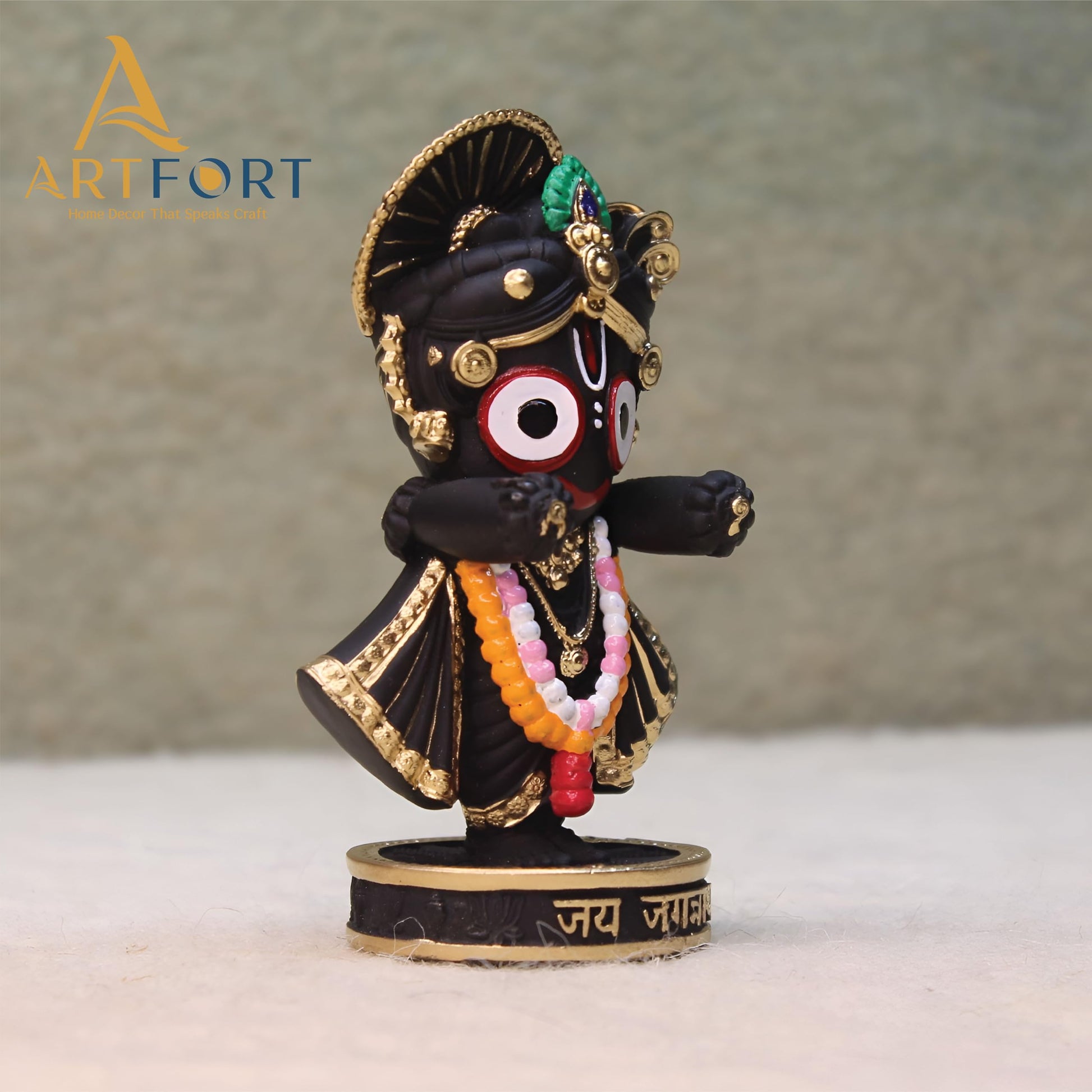 ARTFORT Lord Jagannath Idol 4 Inch Polyresin Figurine for Home Temple Decor - ingredients panel