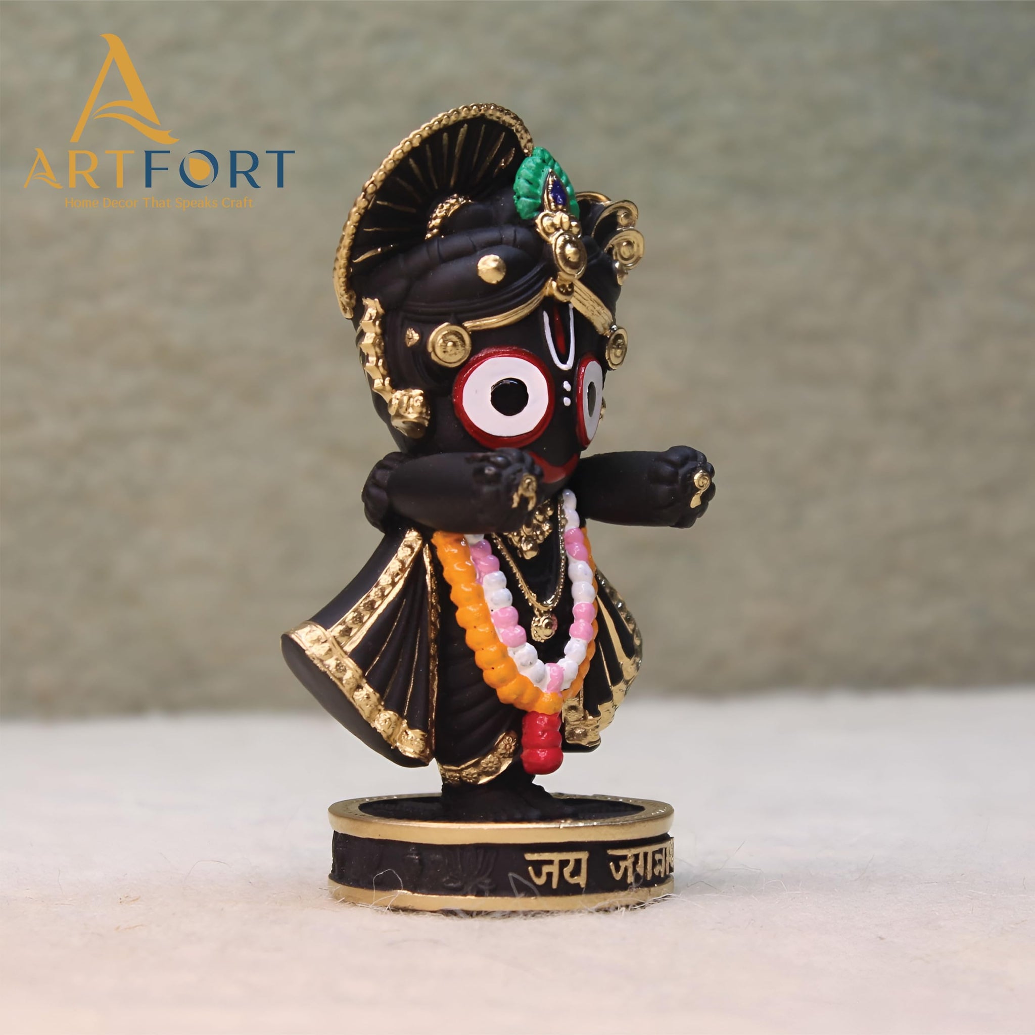 ARTFORT Lord Jagannath Idol 4 Inch Polyresin Figurine for Home Temple Decor - ingredients panel