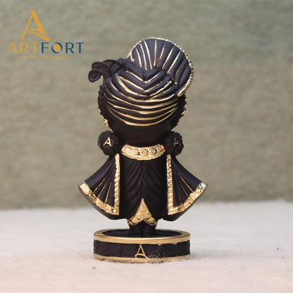 ARTFORT Lord Jagannath Idol 4 Inch Polyresin Figurine for Home Temple Decor - close-up detail