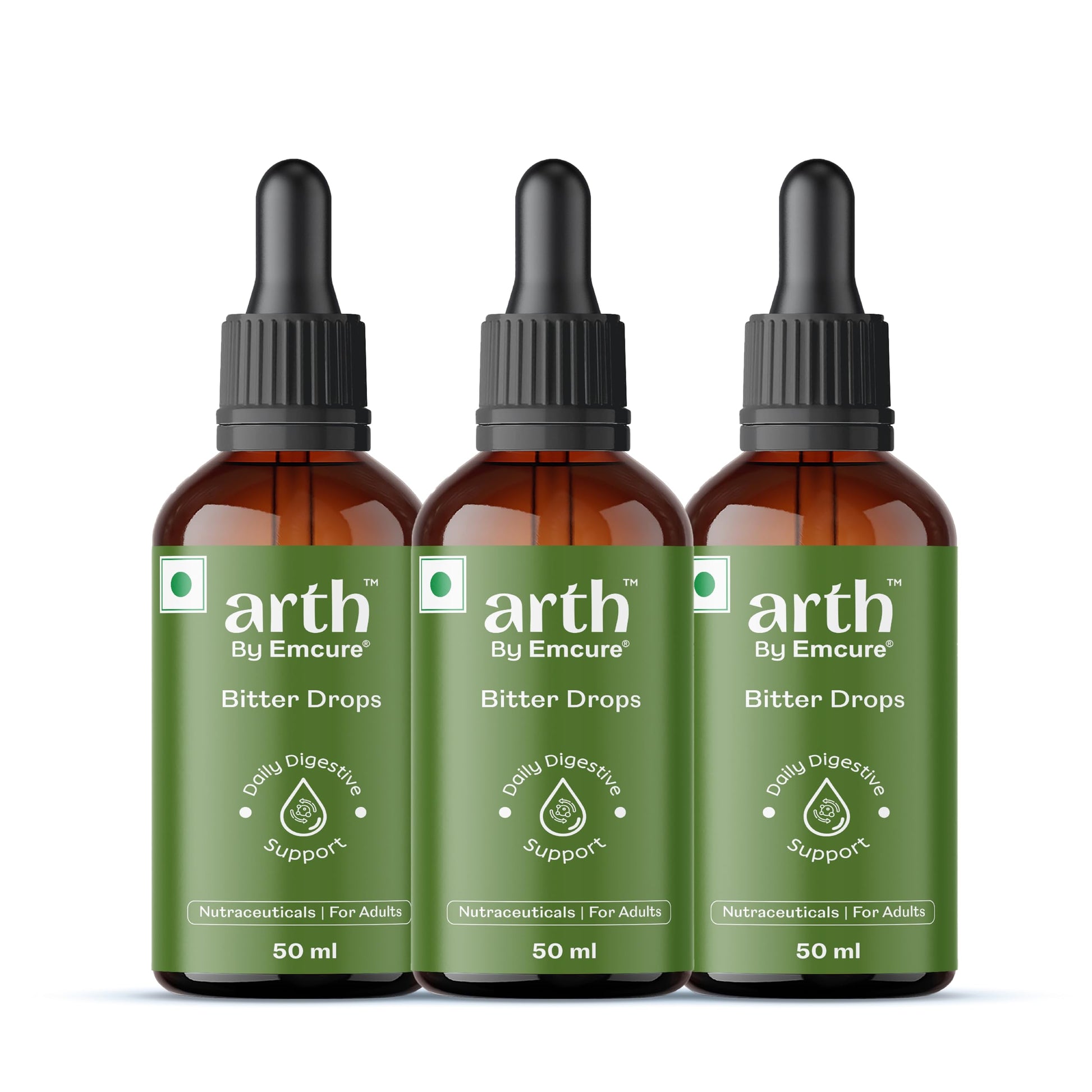 ARTH Herbal Bitter Drops, 50ml, 14 Traditional Bitters with Karela, Dry Ginger, Haldi, Liquid Dietary Supplement (11)