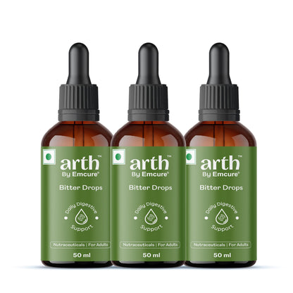 ARTH Herbal Bitter Drops, 50ml, 14 Traditional Bitters with Karela, Dry Ginger, Haldi, Liquid Dietary Supplement (11)