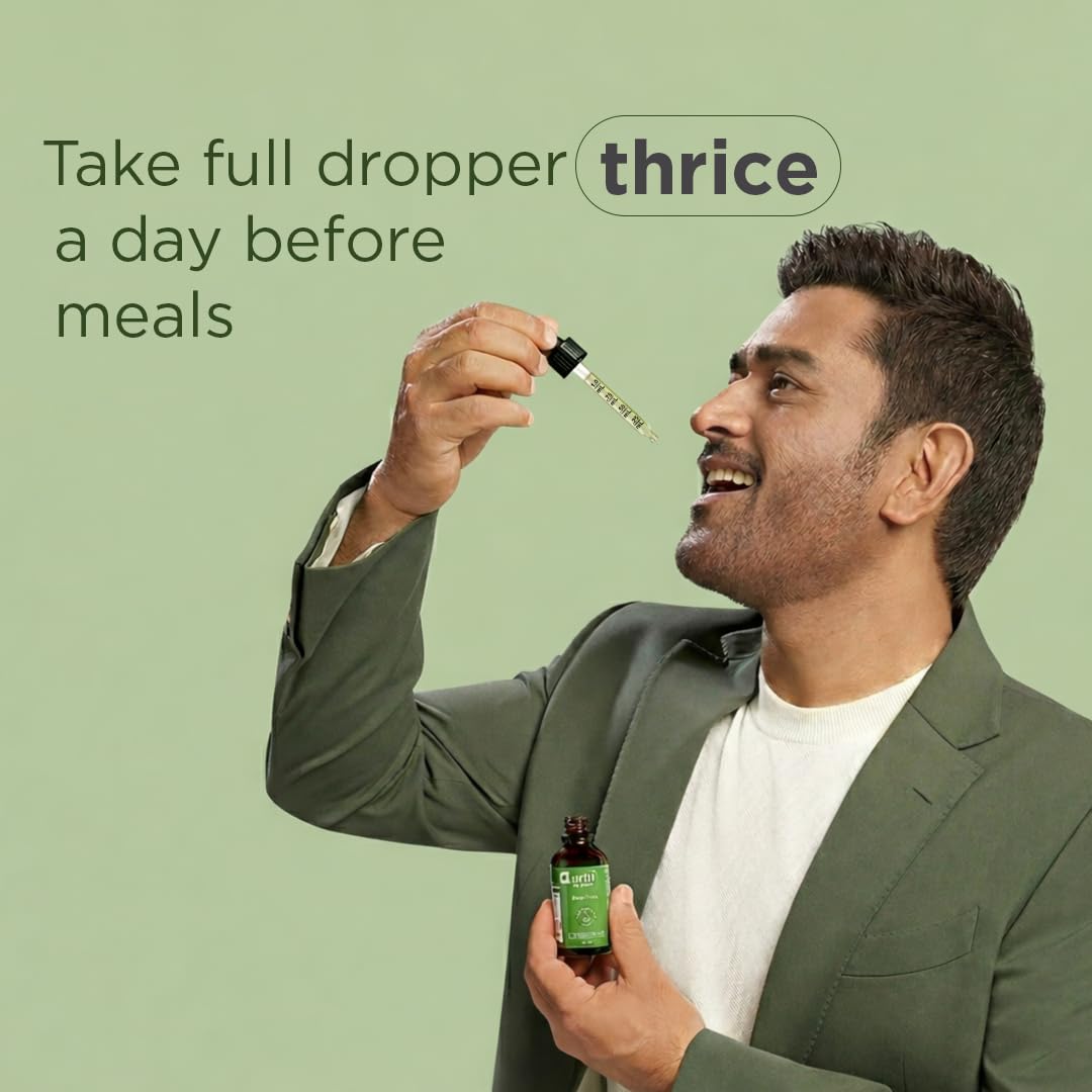 ARTH Herbal Bitter Drops, 50ml, 14 Traditional Bitters with Karela, Dry Ginger, Haldi, Liquid Dietary Supplement - close-up d