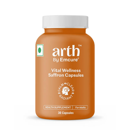 ARTH Kesar Saffron Extract Vegetarian Herbal Dietary Supplement, 30 Count (Pack of 1)