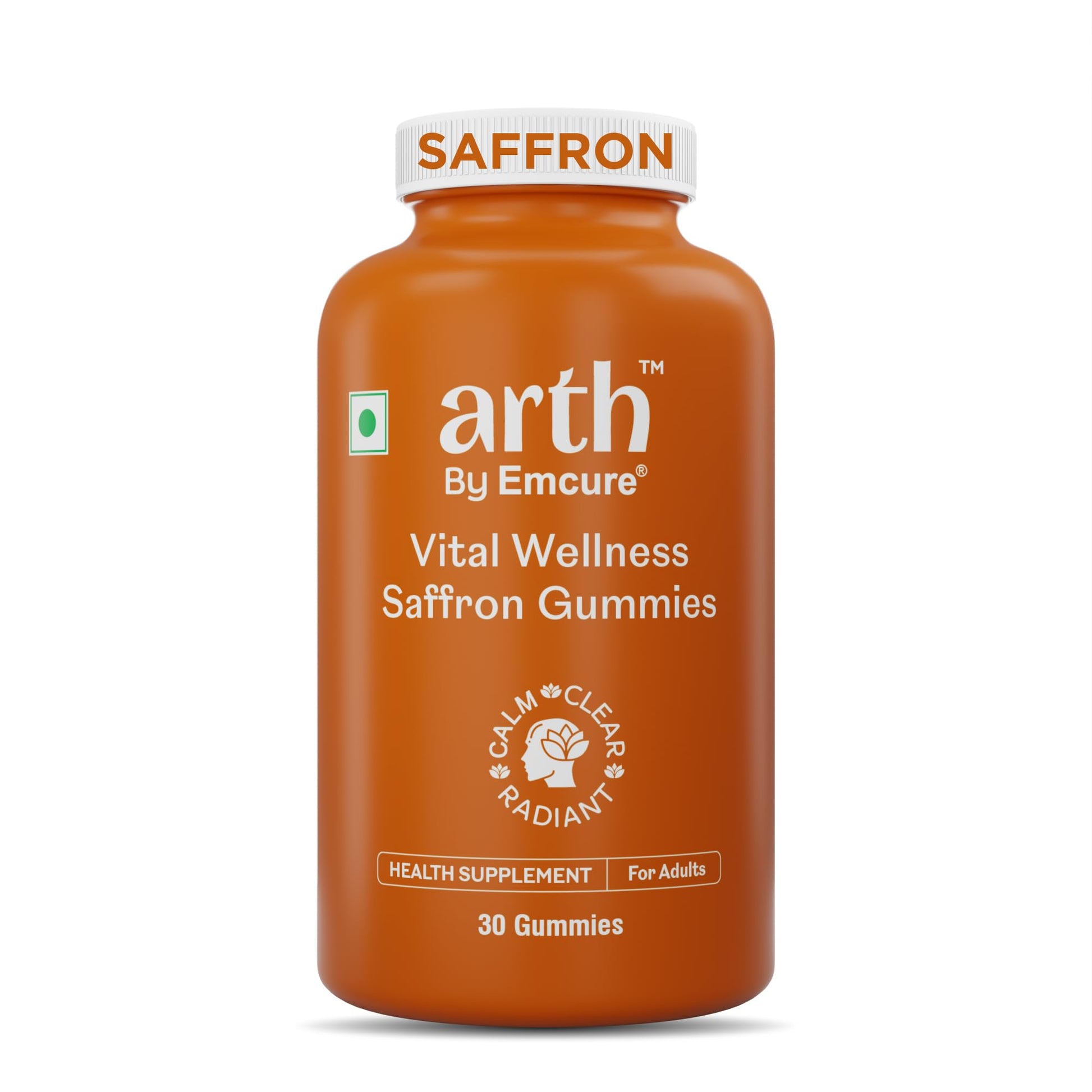 ARTH Kesar Saffron Extract Vegetarian Herbal Dietary Supplement, 30 Count (Pack of 1) (9)