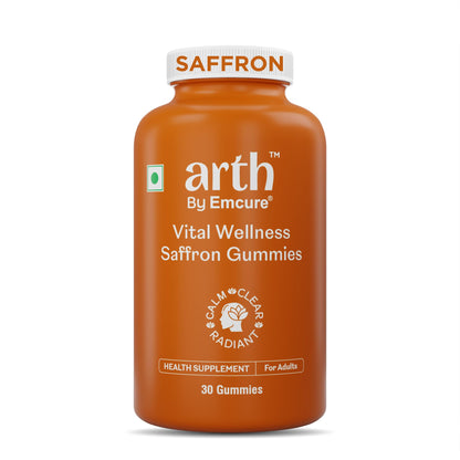 ARTH Kesar Saffron Extract Vegetarian Herbal Dietary Supplement, 30 Count (Pack of 1) (9)