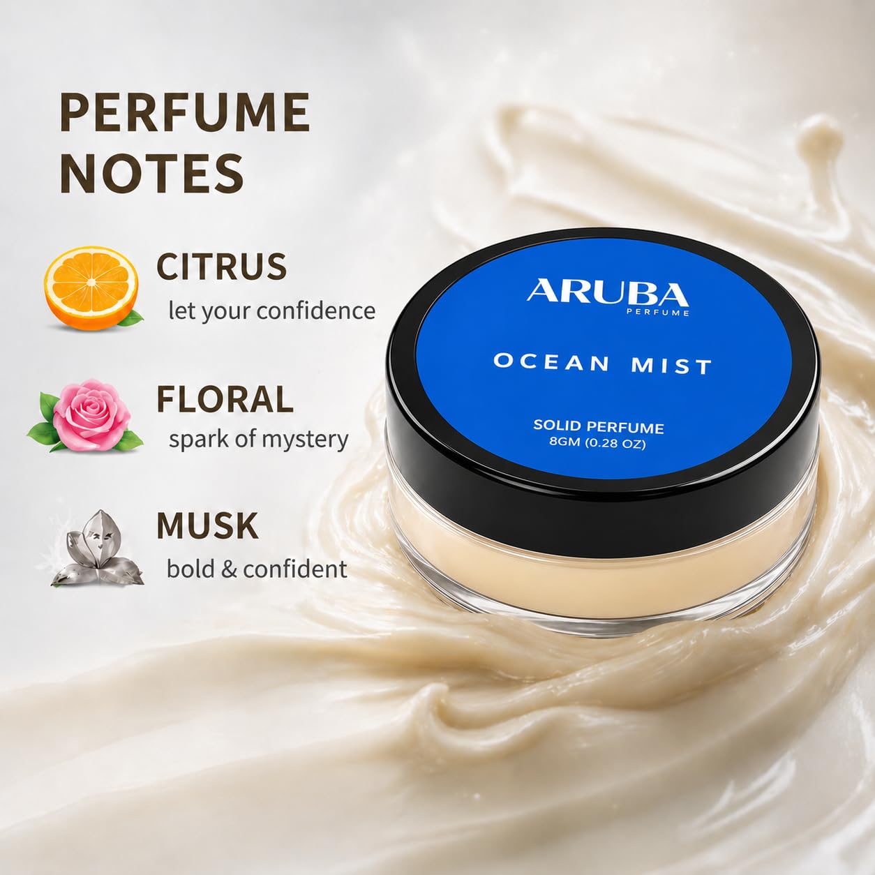 Aruba Perfume Alcohol-Free Solid Perfume Set, Unisex Cologne, 8g Travel Tin - front view (16)