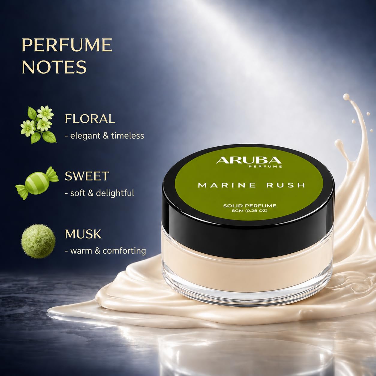 Aruba Perfume Alcohol-Free Solid Perfume Set, Unisex Cologne, 8g Travel Tin - label detail (18)