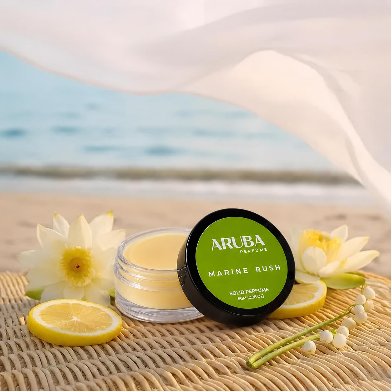 Aruba Perfume Alcohol-Free Solid Perfume Set, Unisex Cologne, 8g Travel Tin - ingredients panel (19)