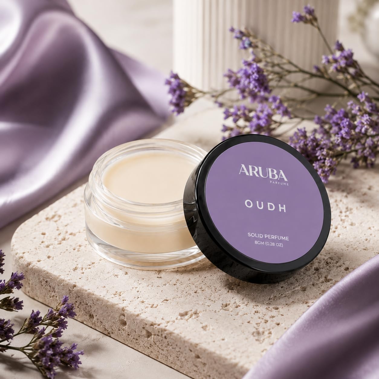 Aruba Perfume Alcohol-Free Solid Perfume Set, Unisex Cologne, 8g Travel Tin - close-up detail (20)