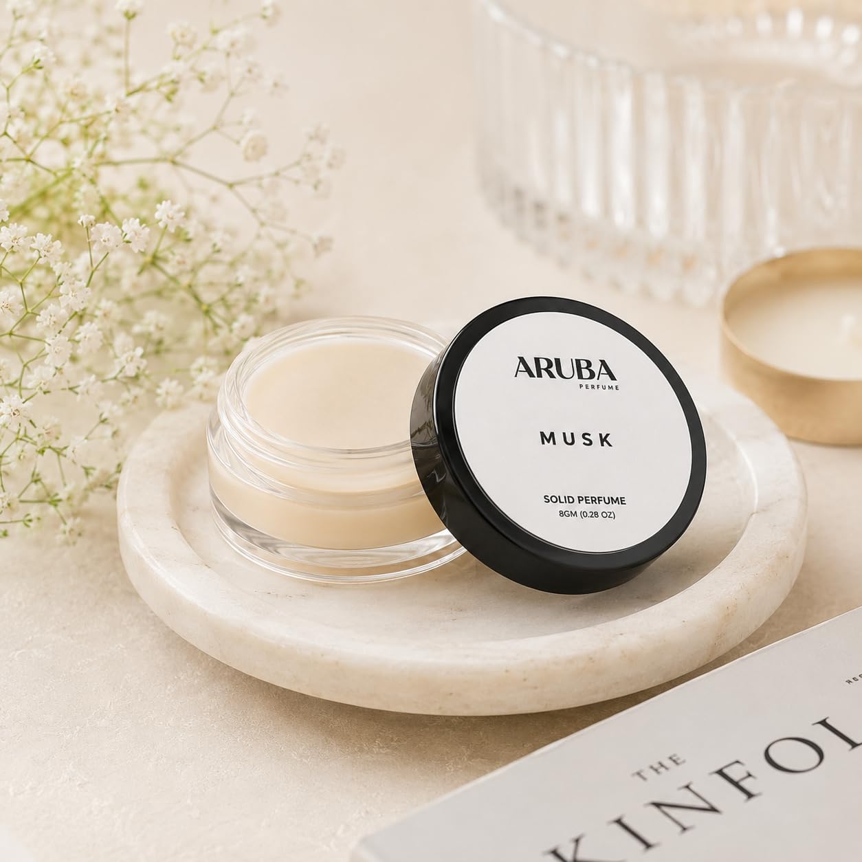 Aruba Perfume Alcohol-Free Solid Perfume Set, Unisex Cologne, 8g Travel Tin - size and scale (25)
