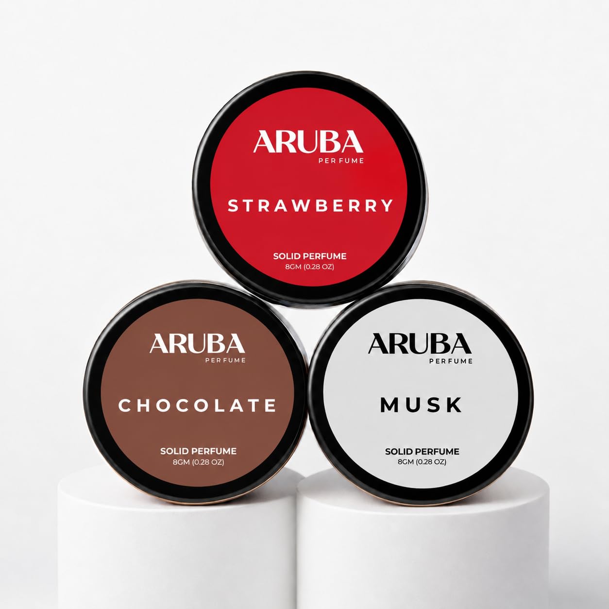 Aruba Perfume Alcohol-Free Solid Perfume Set, Unisex Cologne, 8g Travel Tin (30)