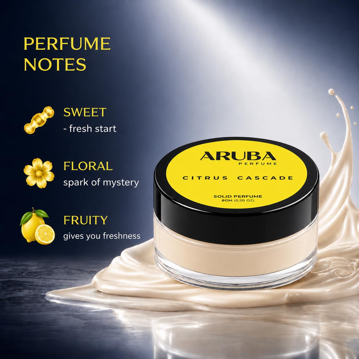 Aruba Perfume Alcohol-Free Solid Perfume Set, Unisex Cologne, 8g Travel Tin - front view (36)