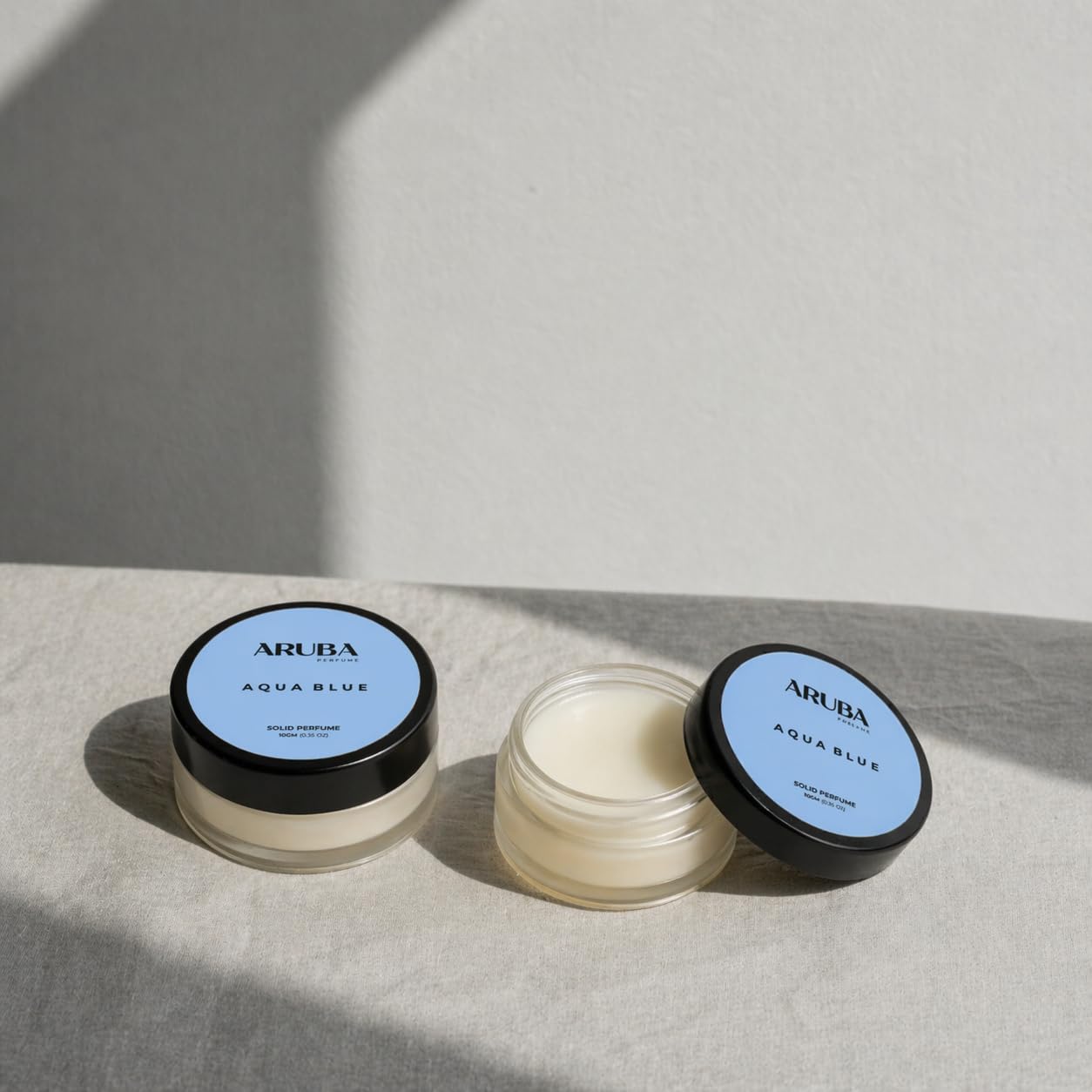 Aruba Perfume Alcohol-Free Solid Perfume Set, Unisex Cologne, 8g Travel Tin - back view