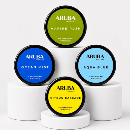 Aruba Perfume Alcohol-Free Solid Perfume Set, Unisex Cologne, 8g Travel Tin (42)