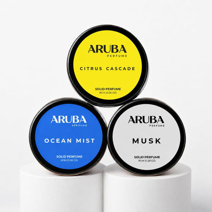 Aruba Perfume Alcohol-Free Solid Perfume Set, Unisex Cologne, 8g Travel Tin (44)