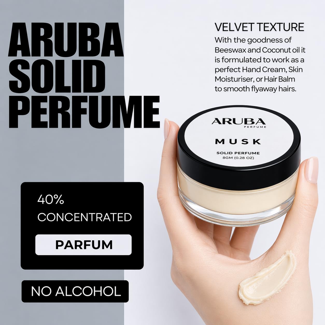 Aruba Perfume Alcohol-Free Solid Perfume Set, Unisex Cologne, 8g Travel Tin - in use (47)