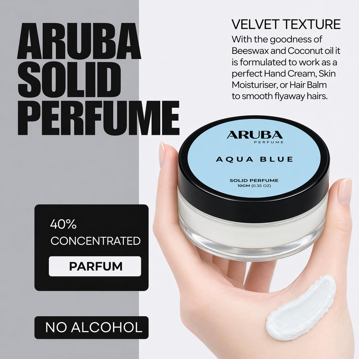 Aruba Perfume Alcohol-Free Solid Perfume Set, Unisex Cologne, 8g Travel Tin - packaging