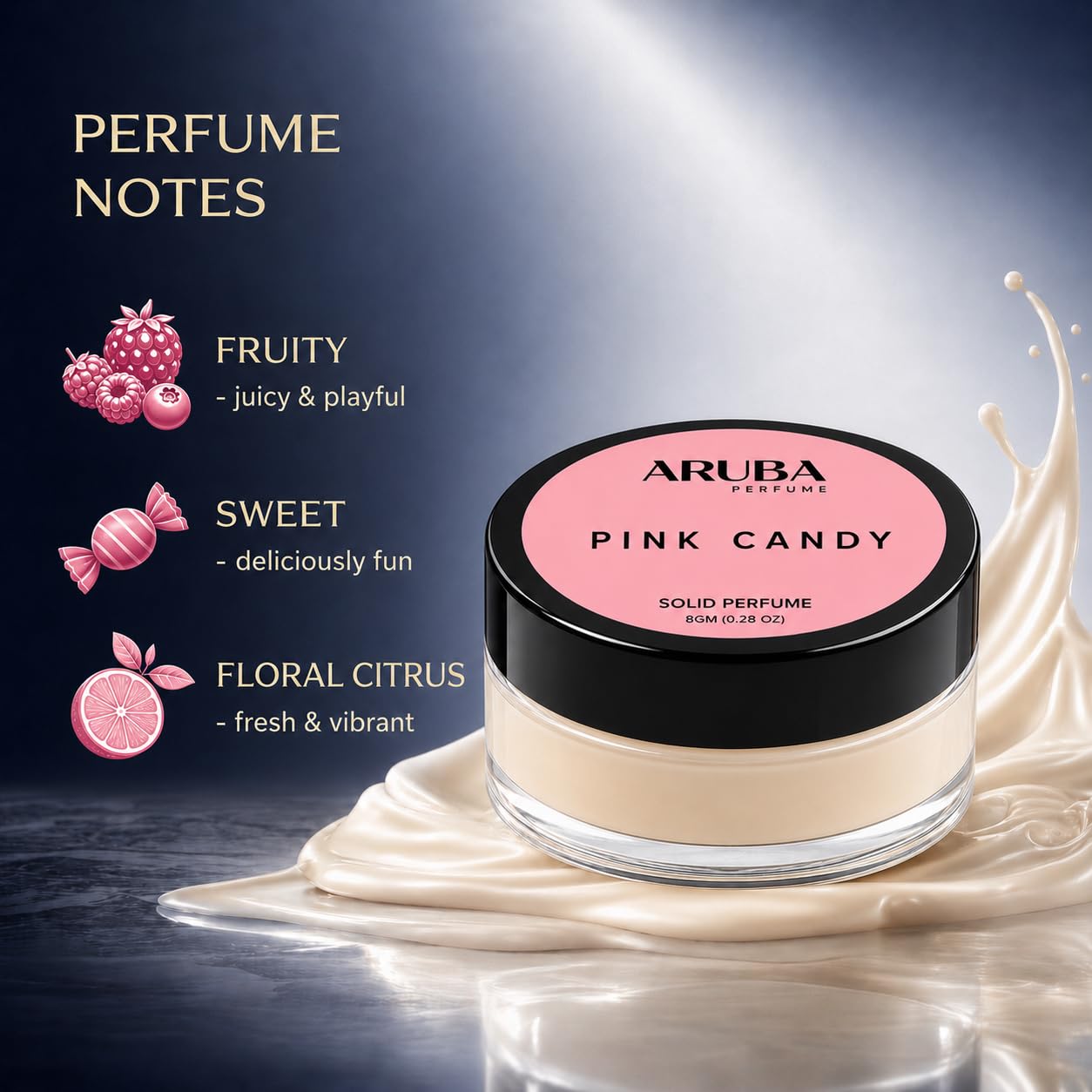 Aruba Perfume Alcohol-Free Solid Perfume Set, Unisex Cologne, 8g Travel Tin - front view (51)