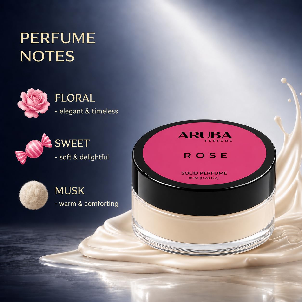 Aruba Perfume Alcohol-Free Solid Perfume Set, Unisex Cologne, 8g Travel Tin - front view (56)