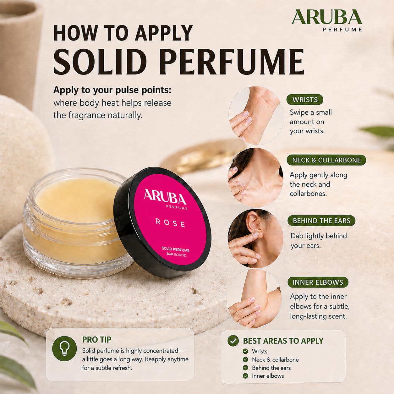Aruba Perfume Alcohol-Free Solid Perfume Set, Unisex Cologne, 8g Travel Tin - packaging (58)