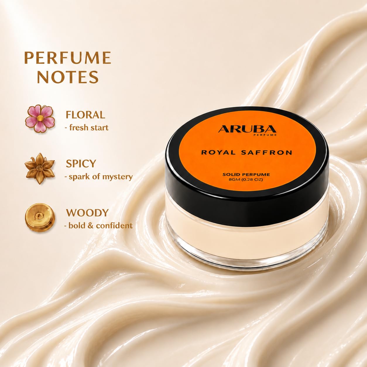 Aruba Perfume Alcohol-Free Solid Perfume Set, Unisex Cologne, 8g Travel Tin - front view (60)