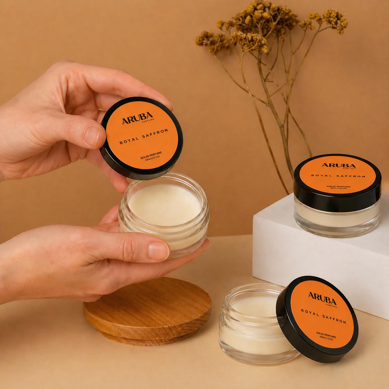 Aruba Perfume Alcohol-Free Solid Perfume Set, Unisex Cologne, 8g Travel Tin - back view (61)