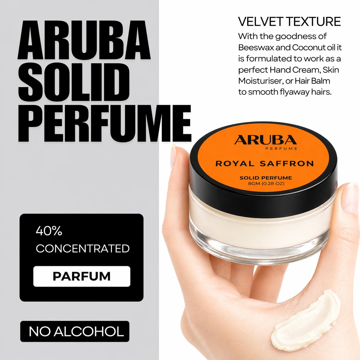Aruba Perfume Alcohol-Free Solid Perfume Set, Unisex Cologne, 8g Travel Tin - close-up detail (64)