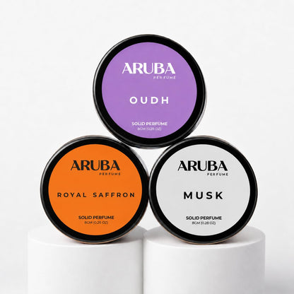 Aruba Perfume Alcohol-Free Solid Perfume Set, Unisex Cologne, 8g Travel Tin (65)