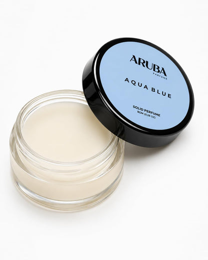 Aruba Perfume Alcohol-Free Solid Perfume Set, Unisex Cologne, 8g Travel Tin - in use