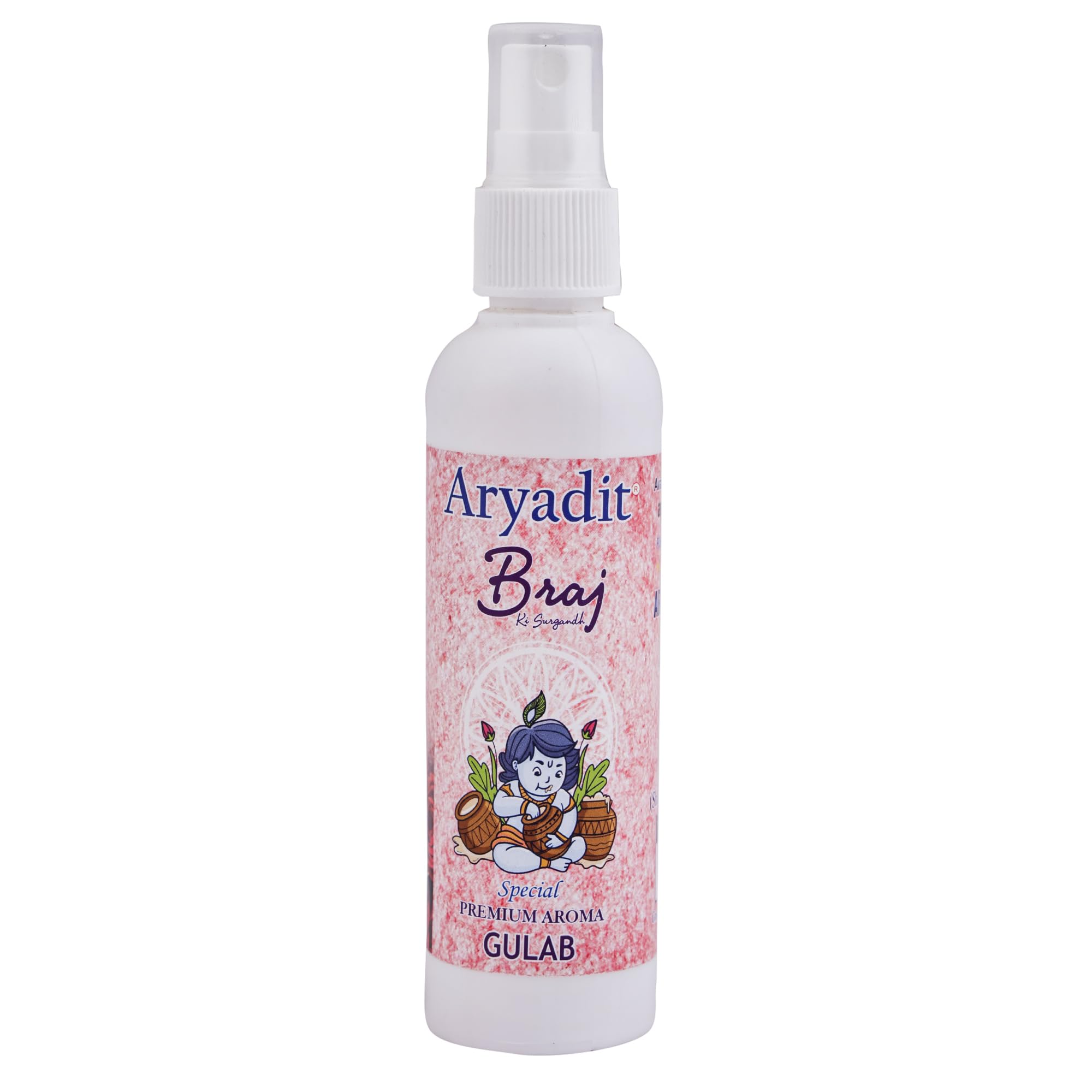 ARYADIT Traditional Indian Attar Set, 6 x 100ml Bottles, Unisex Personal Fragrance - label detail (13)