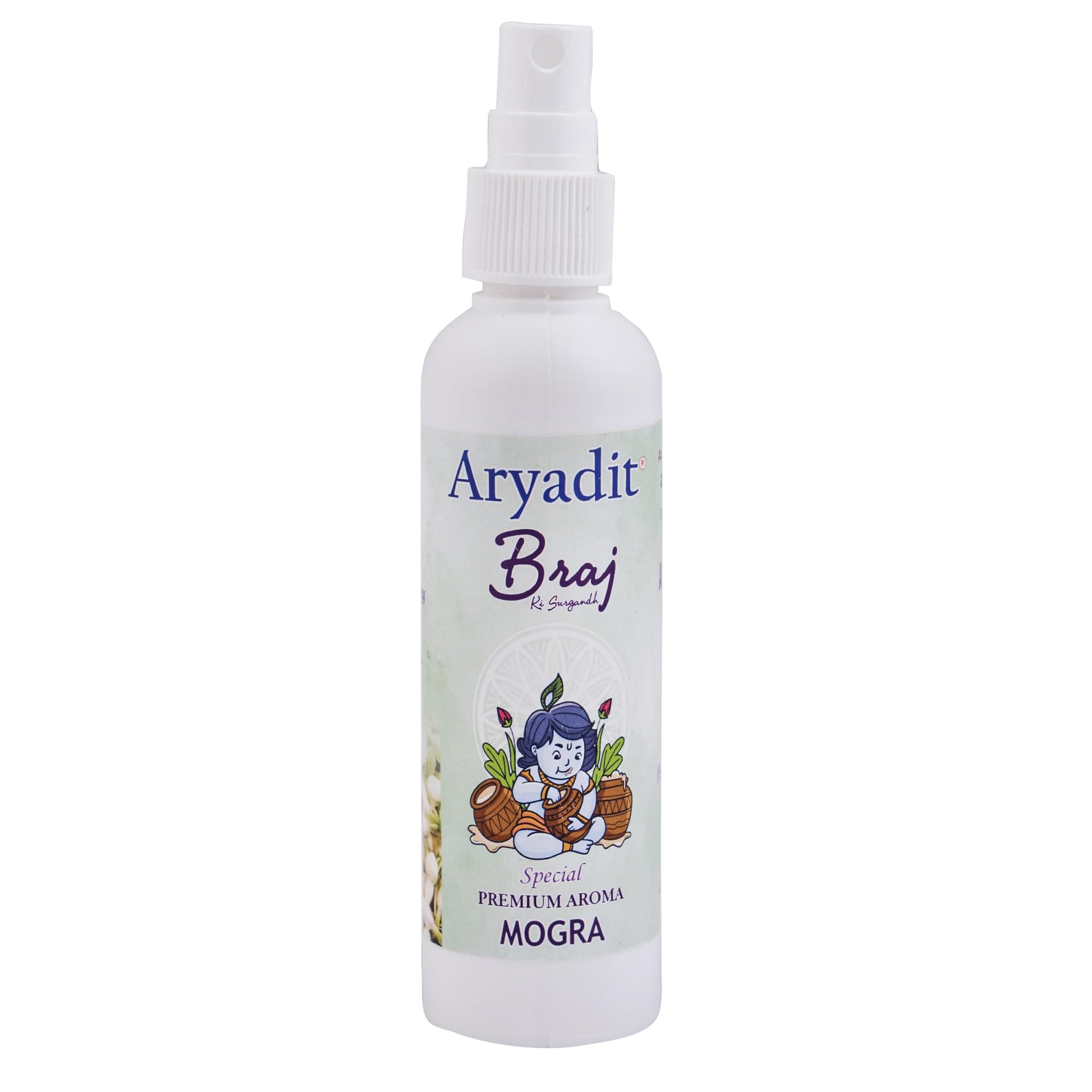 ARYADIT Traditional Indian Attar Set, 6 x 100ml Bottles, Unisex Personal Fragrance - label detail