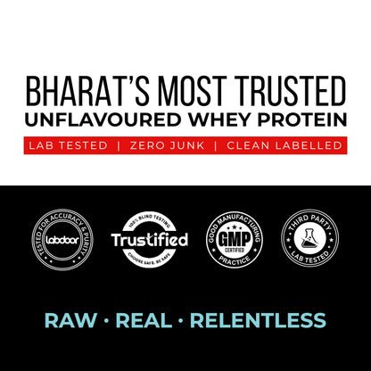 AS-IT-IS ONE Whey Protein Concentrate I Pure, Clean & Raw I 28g Protein per Serve, Unflavoured 1kg I Labdoor & Trustified Cer