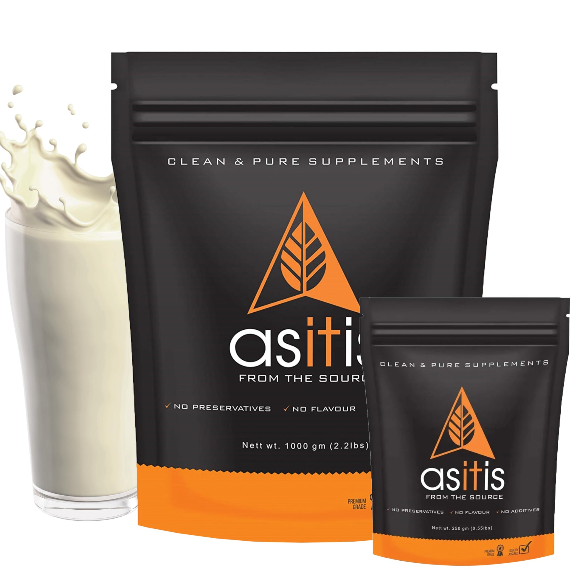 AS-IT-IS ONE Whey Protein Concentrate I Pure, Clean & Raw I 28g Protein per Serve, Unflavoured 1kg I Labdoor & Trustified Cer