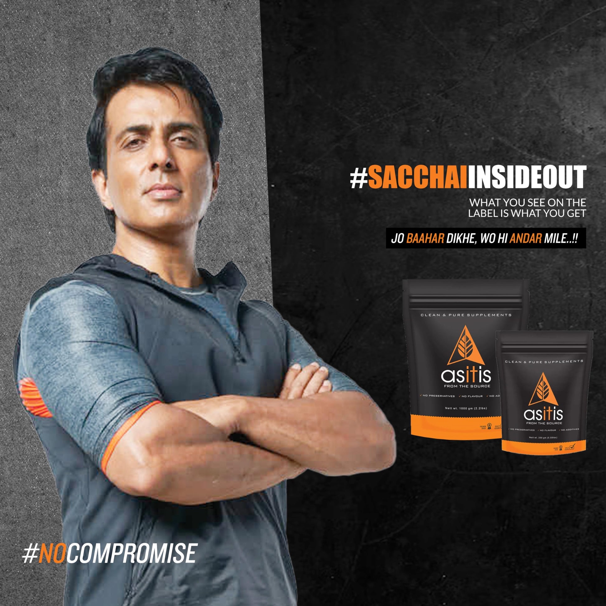 AS-IT-IS ONE Whey Protein Concentrate I Pure, Clean & Raw I 28g Protein per Serve, Unflavoured 1kg I Labdoor & Trustified Cer