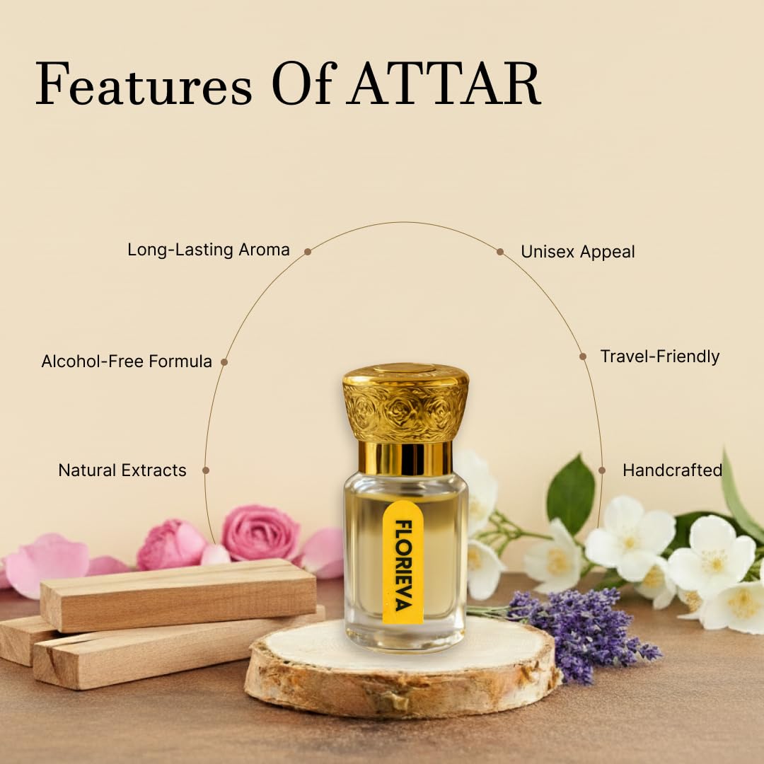 Ashlenza Attar Roll-On Perfume Oil, 6ml Alcohol-Free Unisex, Glass Bottle - packaging