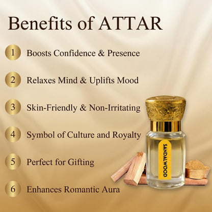 Ashlenza Attar Roll-On Perfume Oil, 6ml Alcohol-Free Unisex, Glass Bottle - back view (8)
