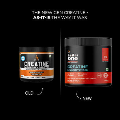 Asitis Nutrition Creatine Monohydrate Unflavoured Micronized Powder Dietary Supplement - front view (18)