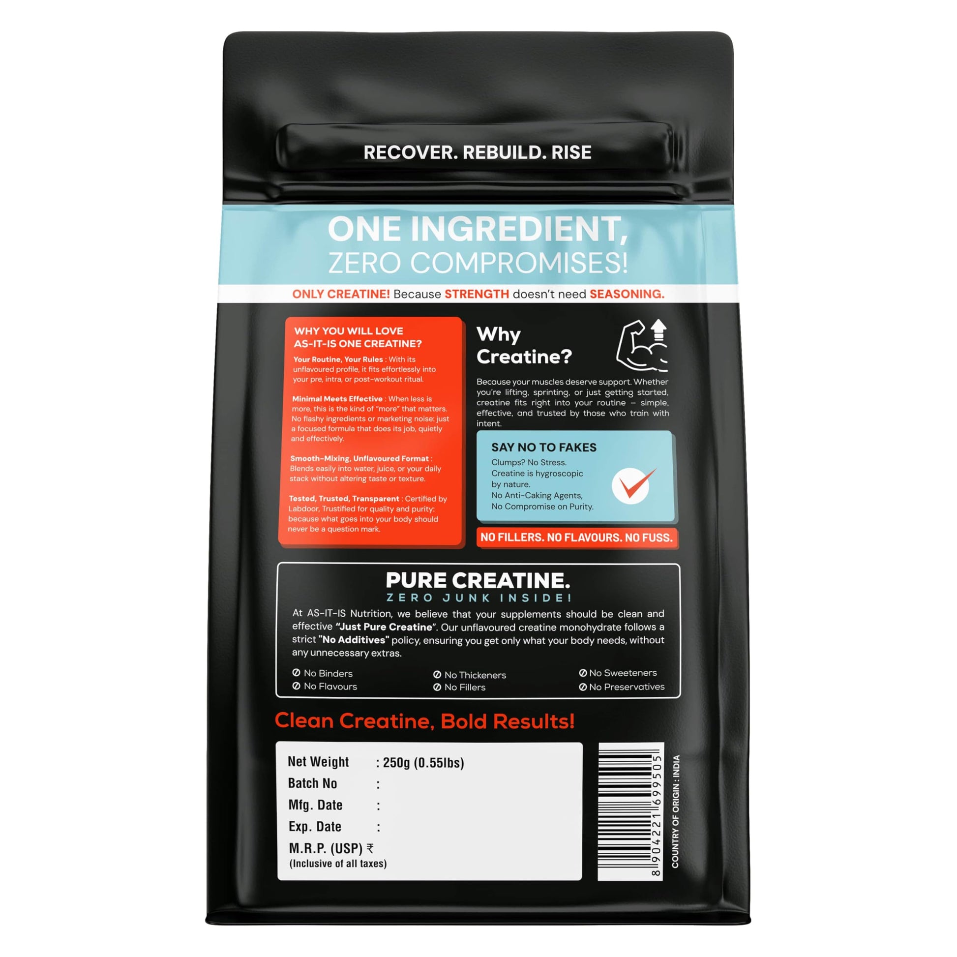 Asitis Nutrition Creatine Monohydrate Unflavoured Micronized Powder Dietary Supplement - size and scale (34)