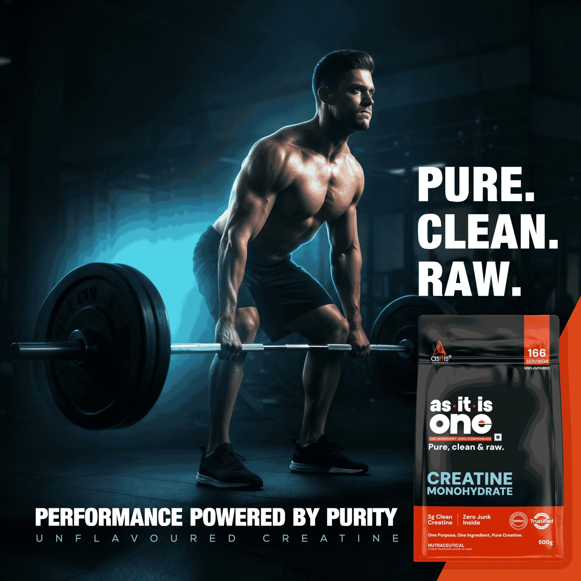 Asitis Nutrition Creatine Monohydrate Unflavoured Micronized Powder Dietary Supplement - label detail (39)